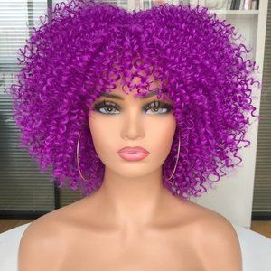 Ladies women curly afro  wig 10 inchs